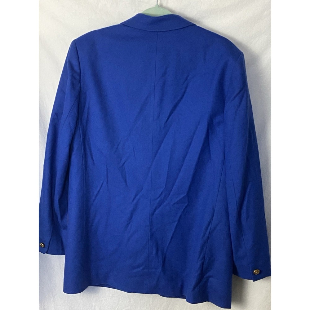 Vintage Pendleton Women Sz 14 Royal Blue 100% Wool Blazer Jacket Gold Button USA - Picture 4 of 6
